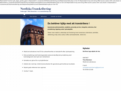 transkribering.com snapshot