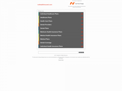 nothealthinsured.com snapshot