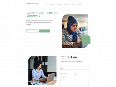 isabel-writes.com snapshot