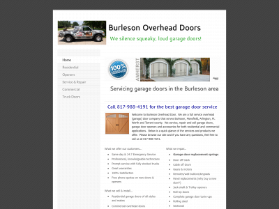 burlesonoverheaddoor.com snapshot