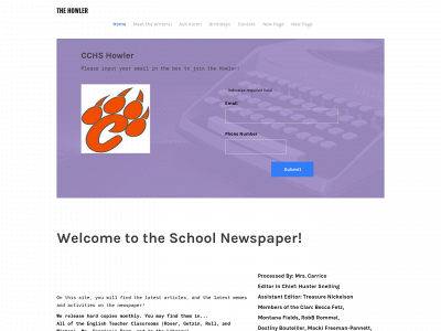 cchsthehowler.weebly.com snapshot