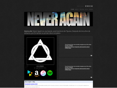 neveragainband.com snapshot