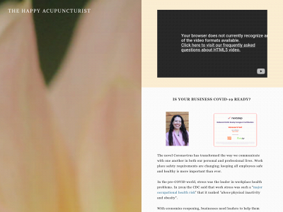 www.thehappyacupuncturist.com snapshot