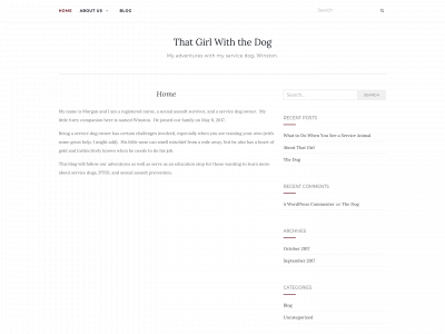 thatgirlwiththedog.com snapshot