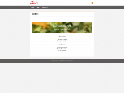 cliosrestaurant.com snapshot