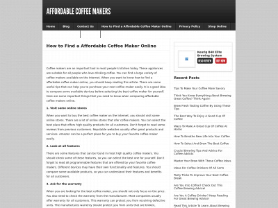 affordablecoffeemakers.com snapshot