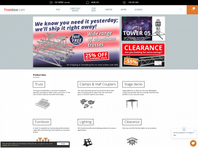 trussgear.com snapshot
