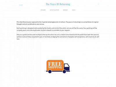 www.theyearsofreturning.com snapshot