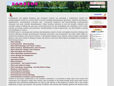 ecobiosjournal.com snapshot