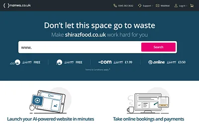 shirazfood.co.uk snapshot