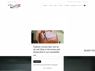 truebluefashion.com snapshot