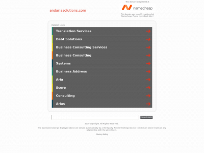 andariasolutions.com snapshot