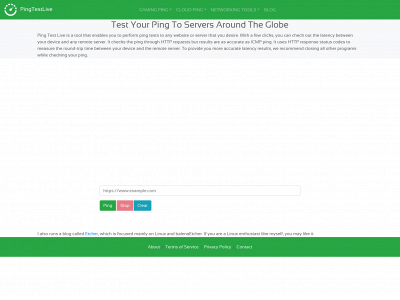 pingtestlive.com snapshot