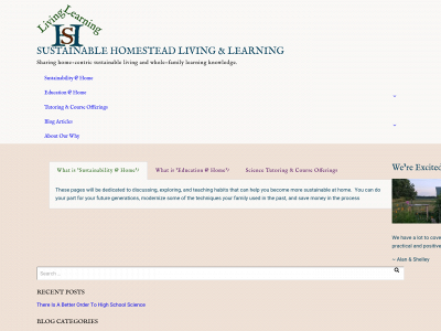 shlivinglearning.org snapshot