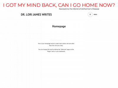 drlorijamesauthor.com snapshot