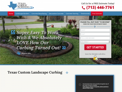 www.texascurbnborders.com snapshot