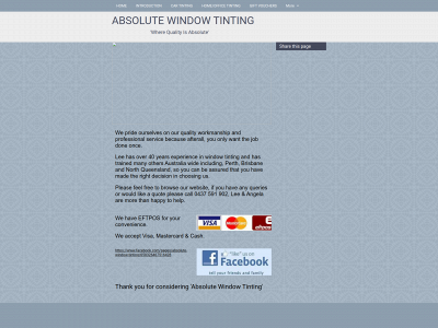 absolutewindowtinting.net snapshot
