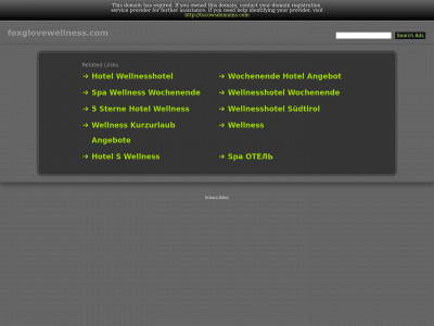 foxglovewellness.com snapshot