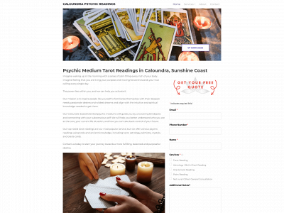 www.caloundrapsychicmediumreading.com.au snapshot