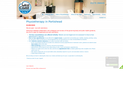 westcoastphysio.co.uk snapshot