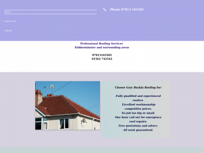 garyburkinroofing.co.uk snapshot