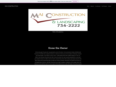 maiconstructionbda.com snapshot