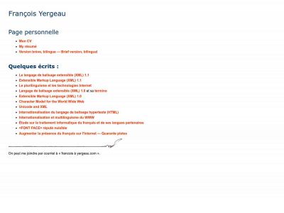 yergeau.com snapshot