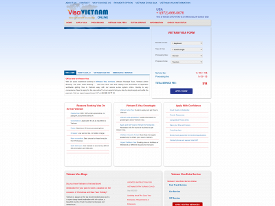visavietnamonline.org snapshot