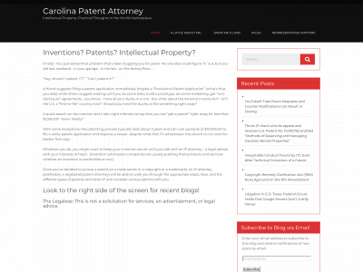 carolinapatentattorney.com snapshot