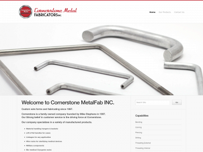 cornerstonemetalfab.com snapshot