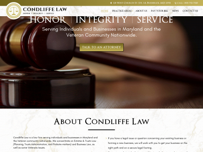 condliffelaw.com snapshot
