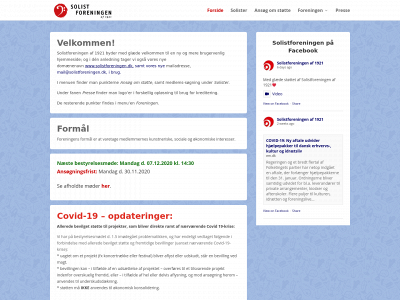 solistforeningen.dk snapshot