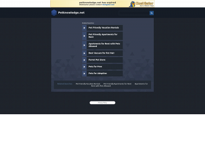 petknowledge.net snapshot
