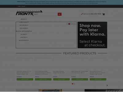 frontrowelectronics.com snapshot