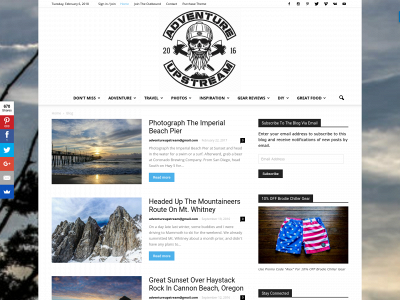 adventureupstream.com snapshot