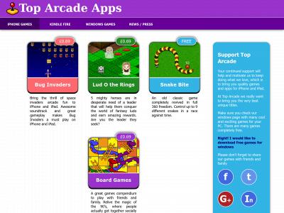toparcadeapps.com snapshot