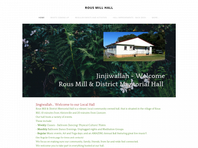 www.rousmillhall.com snapshot