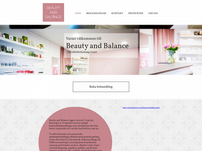 beautyandbalance.se snapshot