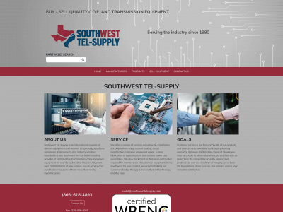 southwesttelsupply.com snapshot