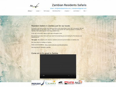 zambiaresidentsafaris.com snapshot