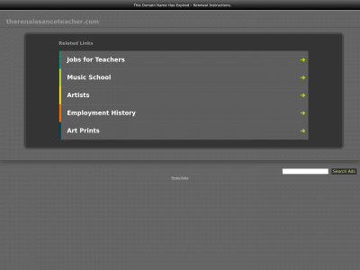 therenaissanceteacher.com snapshot