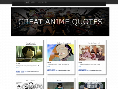 greatanimequotes.com snapshot