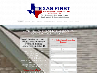 www.texasfirstroofing.com snapshot