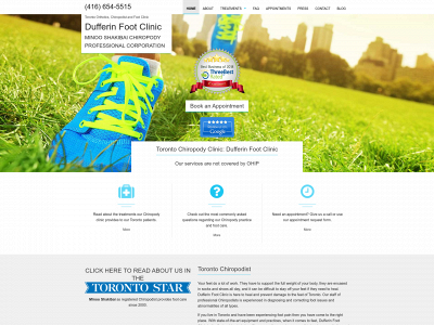 dufferinfootclinic.com snapshot