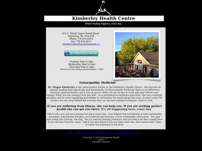 kimberleyhealthcentre.com snapshot