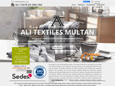 alitextiles.com snapshot