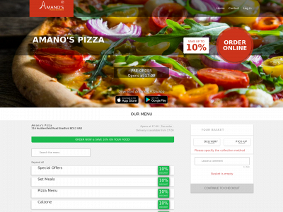 amanospizzas.com snapshot
