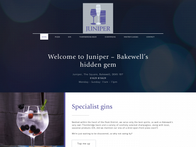 juniperbakewell.co.uk snapshot