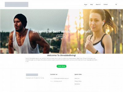 shreddedliving.com snapshot