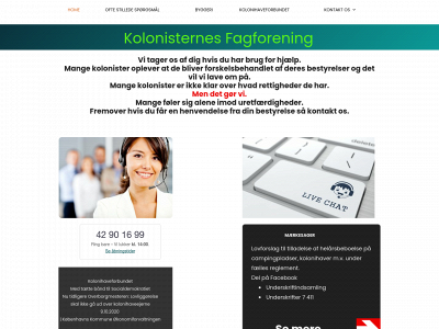 kolonisternesfagforening.one snapshot